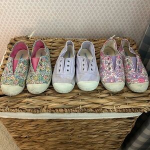 Hampton Canvas Floral Slip-On Sneakers - 3 Pairs!
